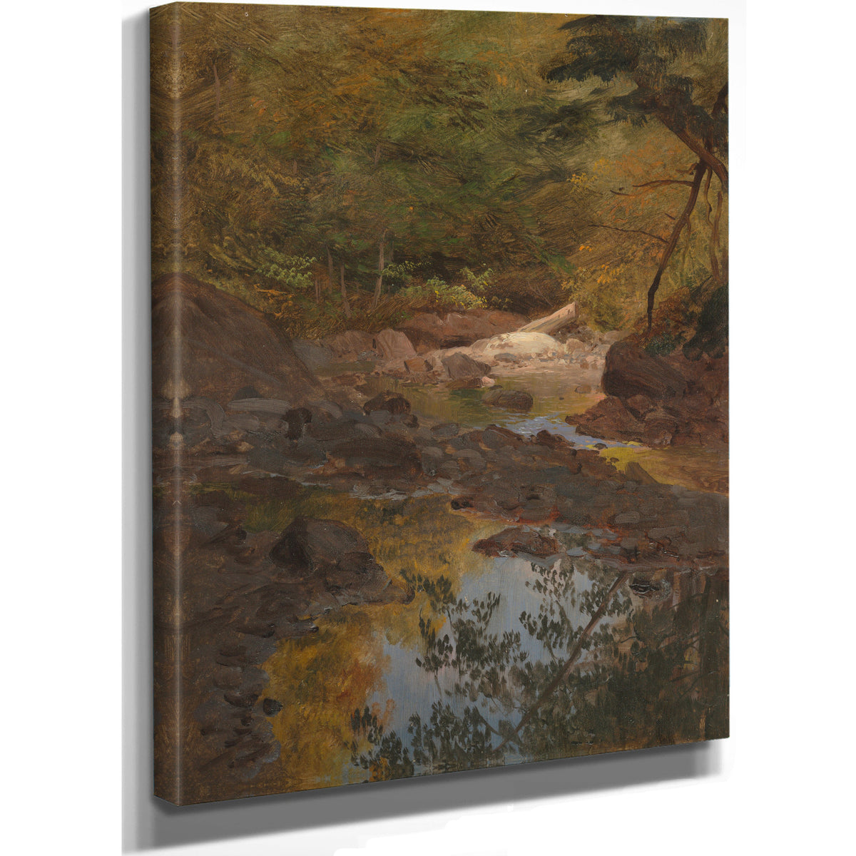 In New England Woods 185565 By Frederic Edwin Church