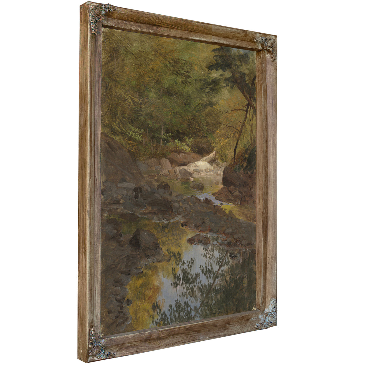 In New England Woods 1855co65 By Frederic Edwin Church
