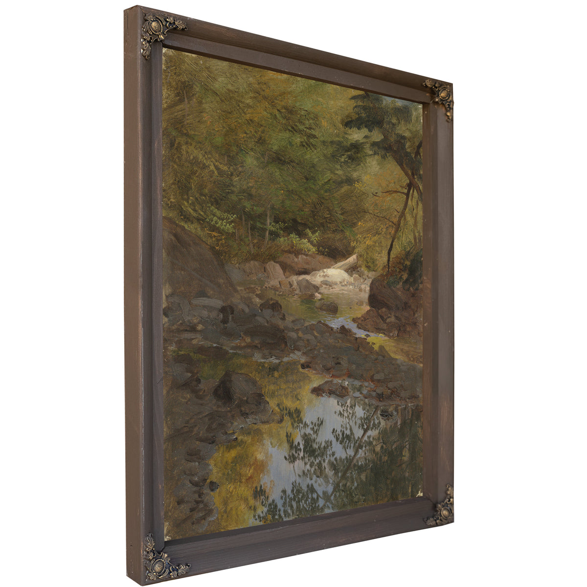 In New England Woods 1855co65 By Frederic Edwin Church