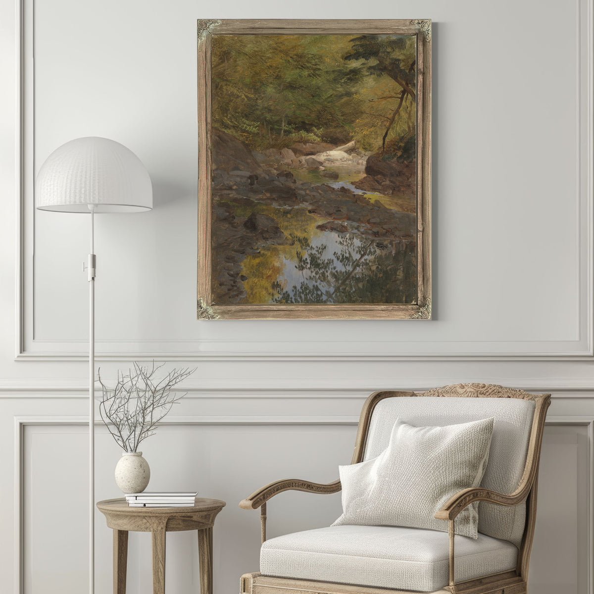 In New England Woods 1855co65 By Frederic Edwin Church
