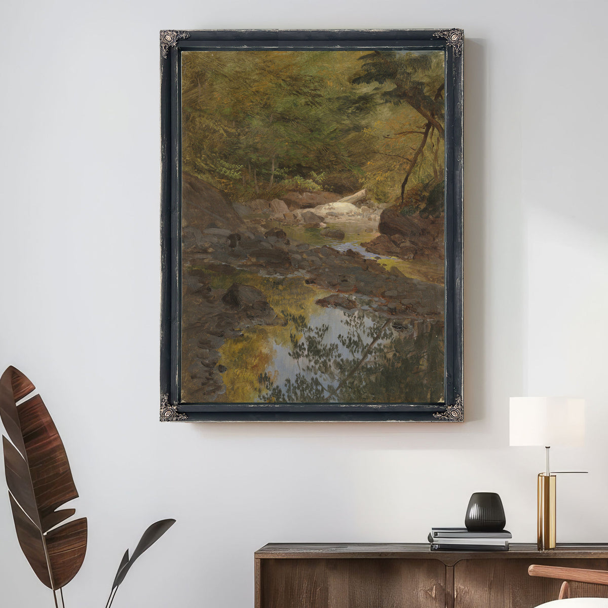 In New England Woods 1855co65 By Frederic Edwin Church