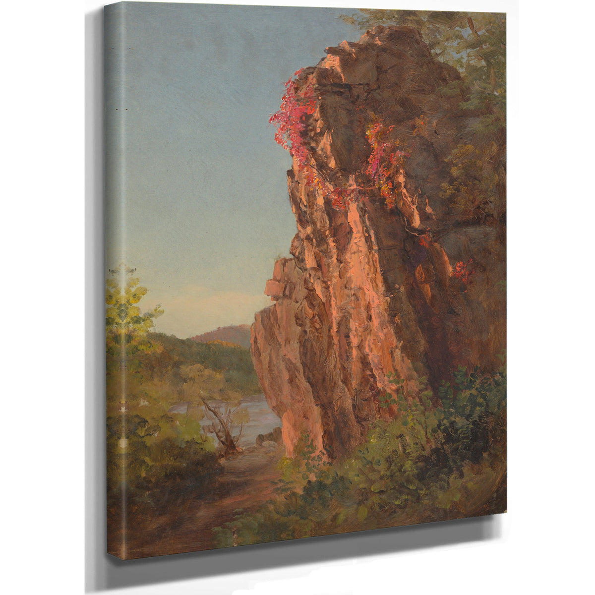 Landscape Large Rock Possibly North By Frederic Edwin Church