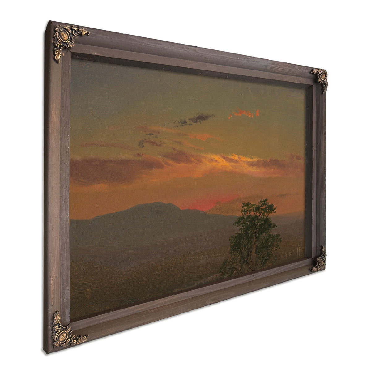 Landscape Sunset Hudson N Y 1870 By Frederic Edwin Church