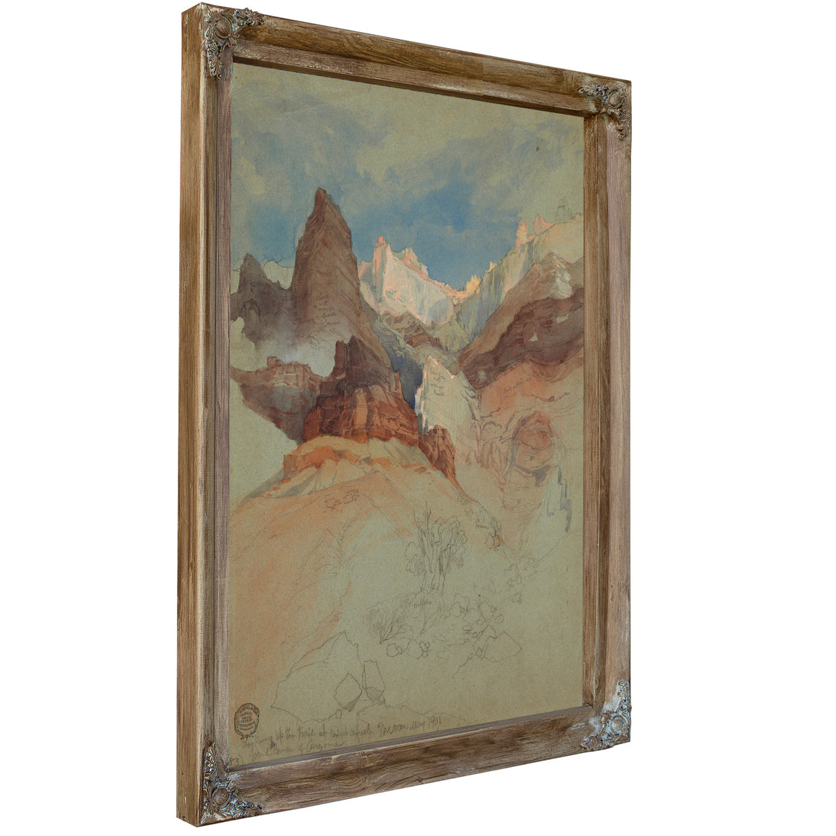 Looking Up Trail Bright Angel Grand By Frederic Edwin Church