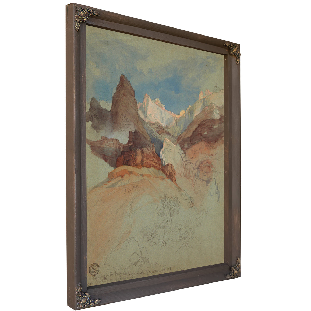 Looking Up Trail Bright Angel Grand By Frederic Edwin Church