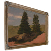 New England Landscape Two Pine Trees By Frederic Edwin Church