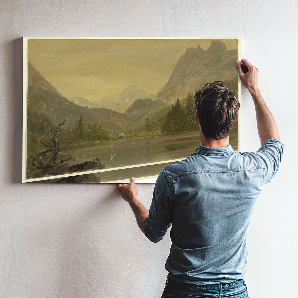 Original Files Alpine Lake Bavaria Or By Frederic Edwin Church