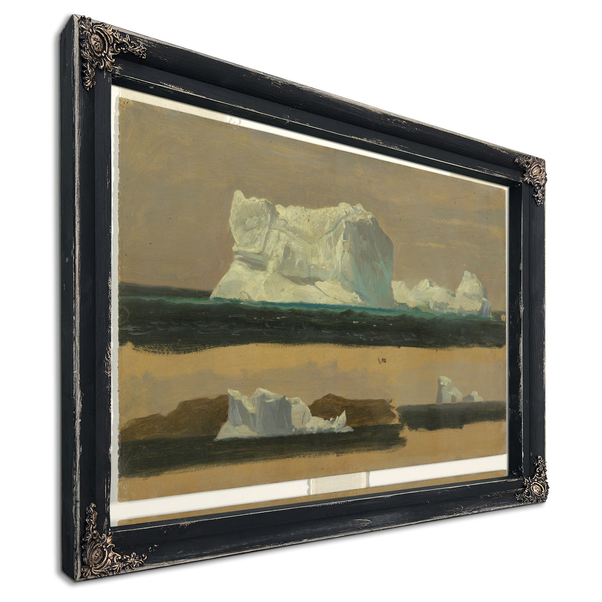 Original Files Floating Icebergs July By Frederic Edwin Church