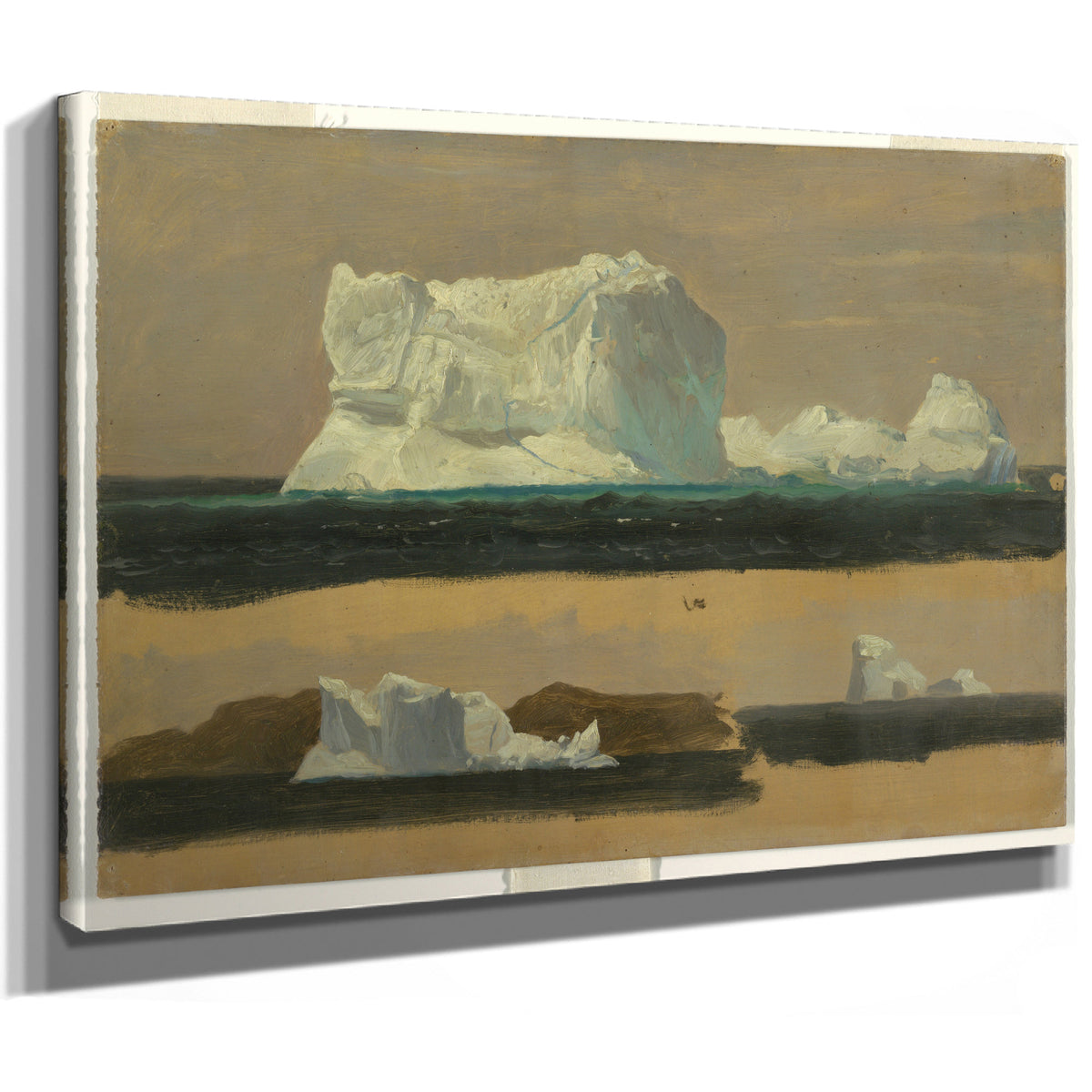 Original Files Floating Icebergs July By Frederic Edwin Church