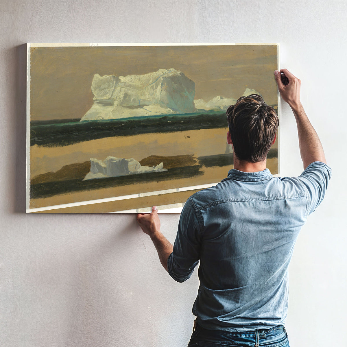 Original Files Floating Icebergs July By Frederic Edwin Church