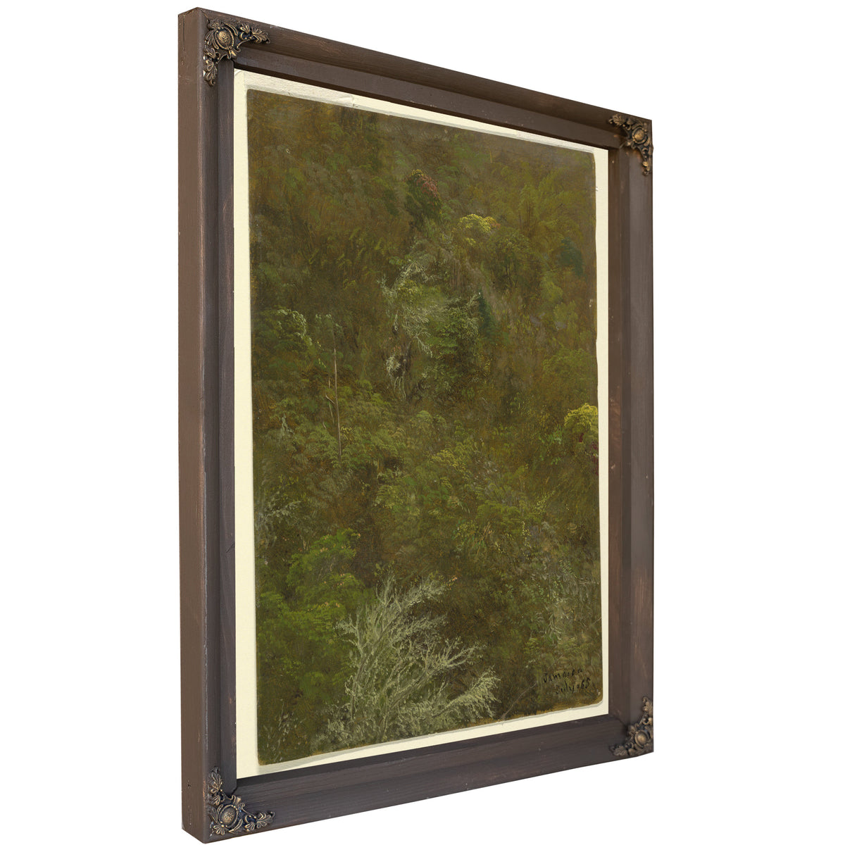 Original Files Hillside Covered Bushes By Frederic Edwin Church