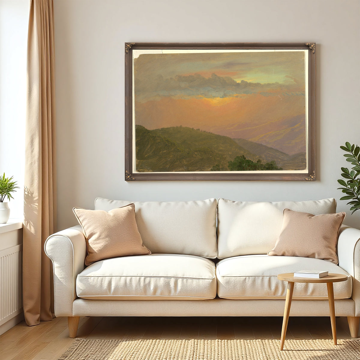 Original Files Hilltop Sunset July By Frederic Edwin Church