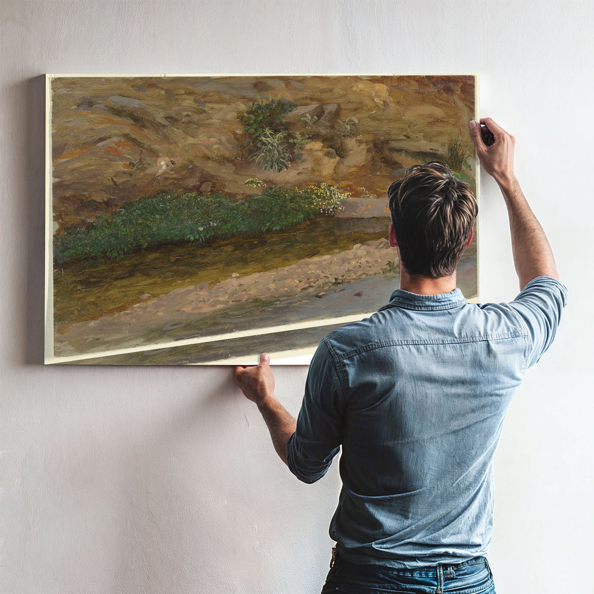 Original Files Margin a Stream By Frederic Edwin Church