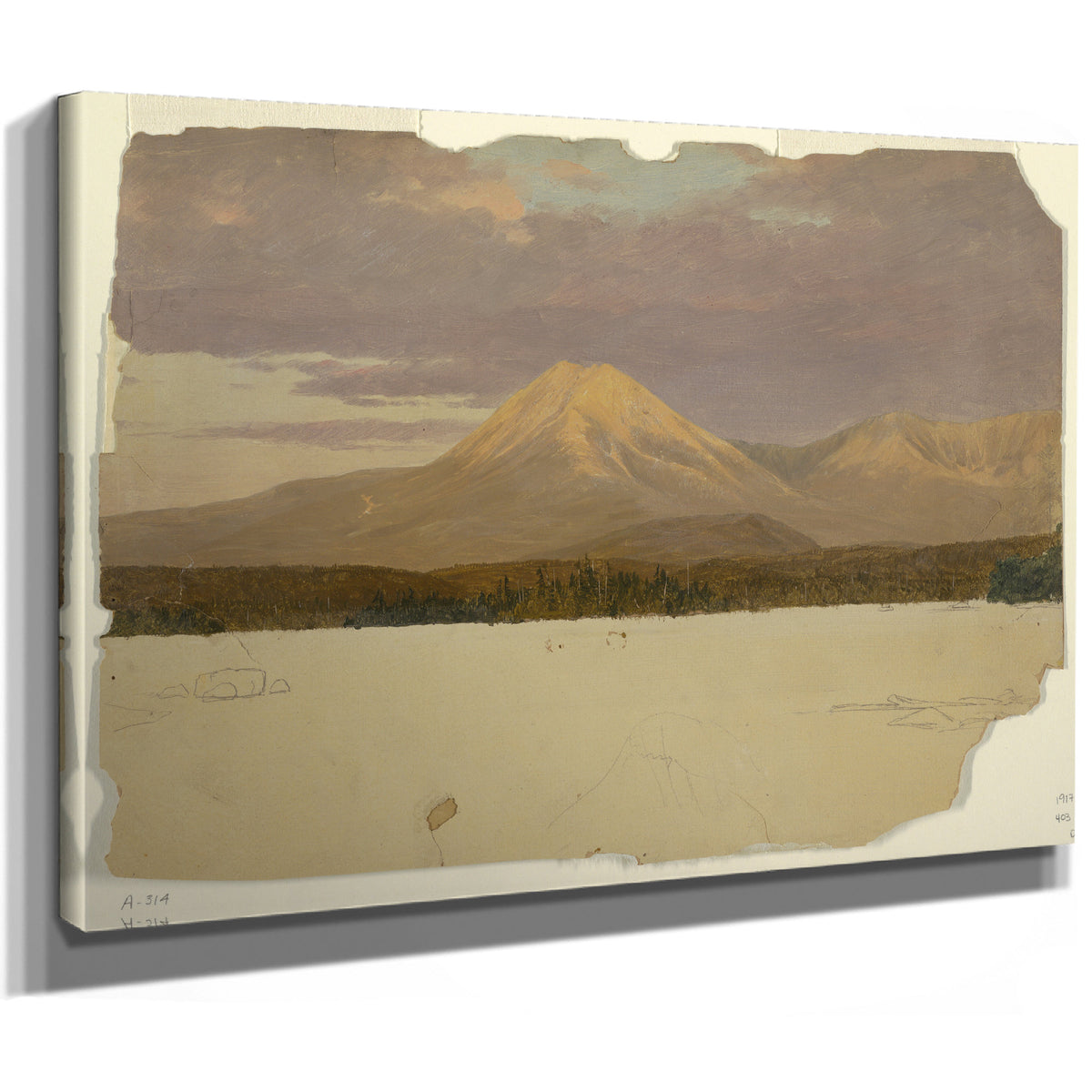 Original Files Mt Katahdin Lake 05 By Frederic Edwin Church