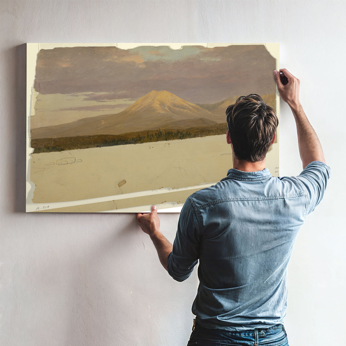 Original Files Mt Katahdin Lake 05 By Frederic Edwin Church
