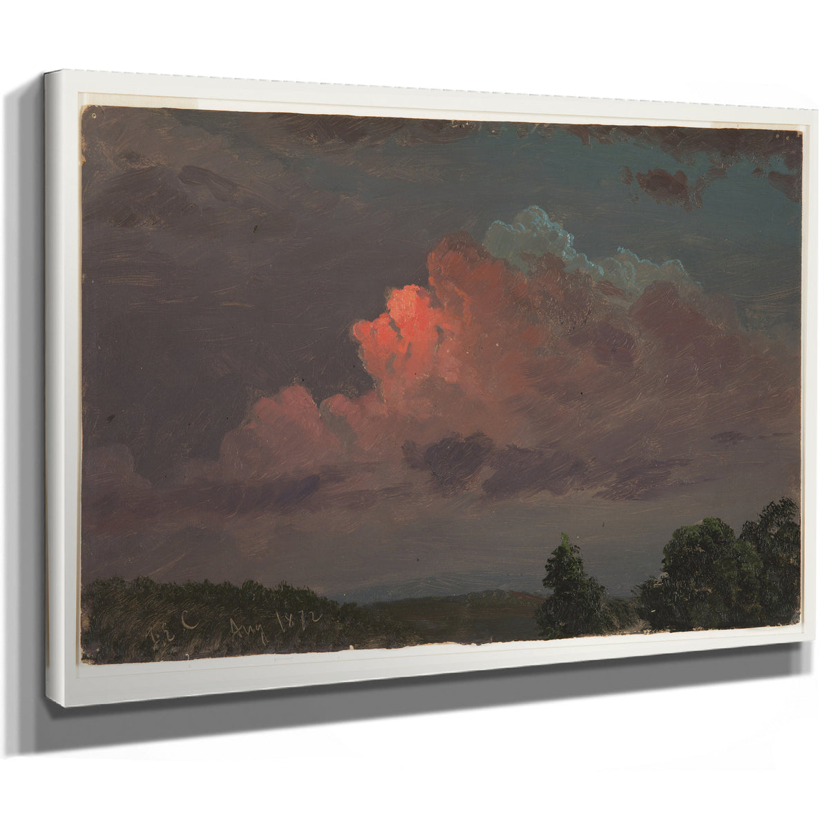 Original Files Nightfall Near Olana By Frederic Edwin Church