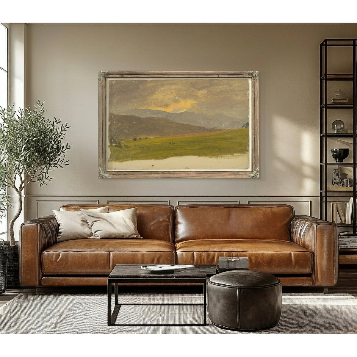 Original Files Oil Sketch Deep Valley By Frederic Edwin Church