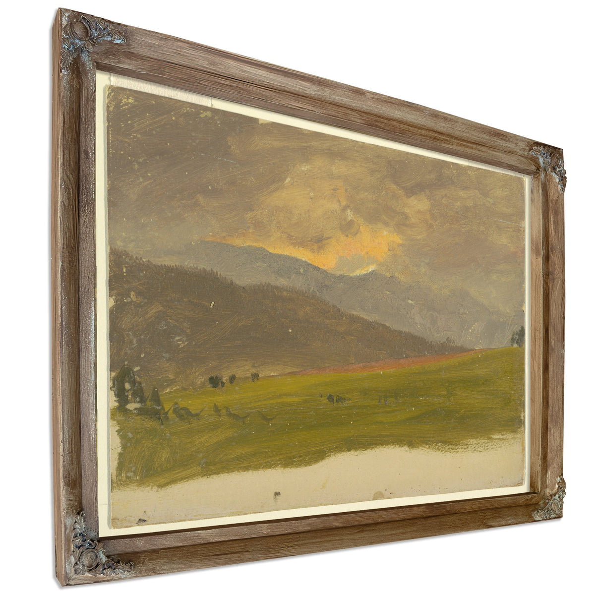 Original Files Oil Sketch Deep Valley By Frederic Edwin Church