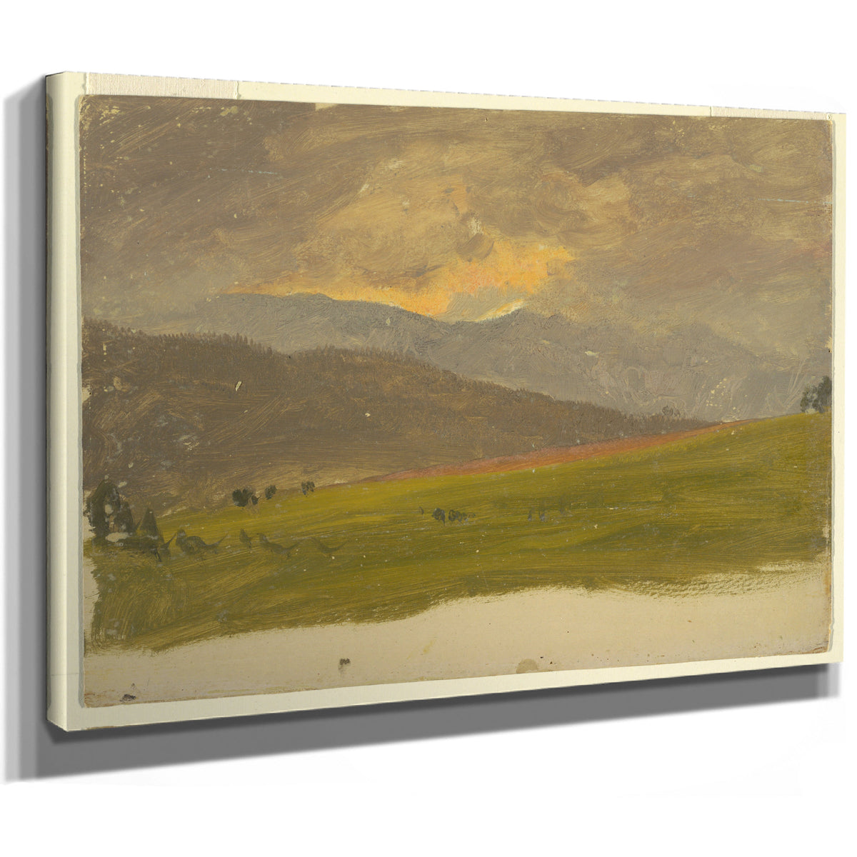 Original Files Oil Sketch Deep Valley By Frederic Edwin Church