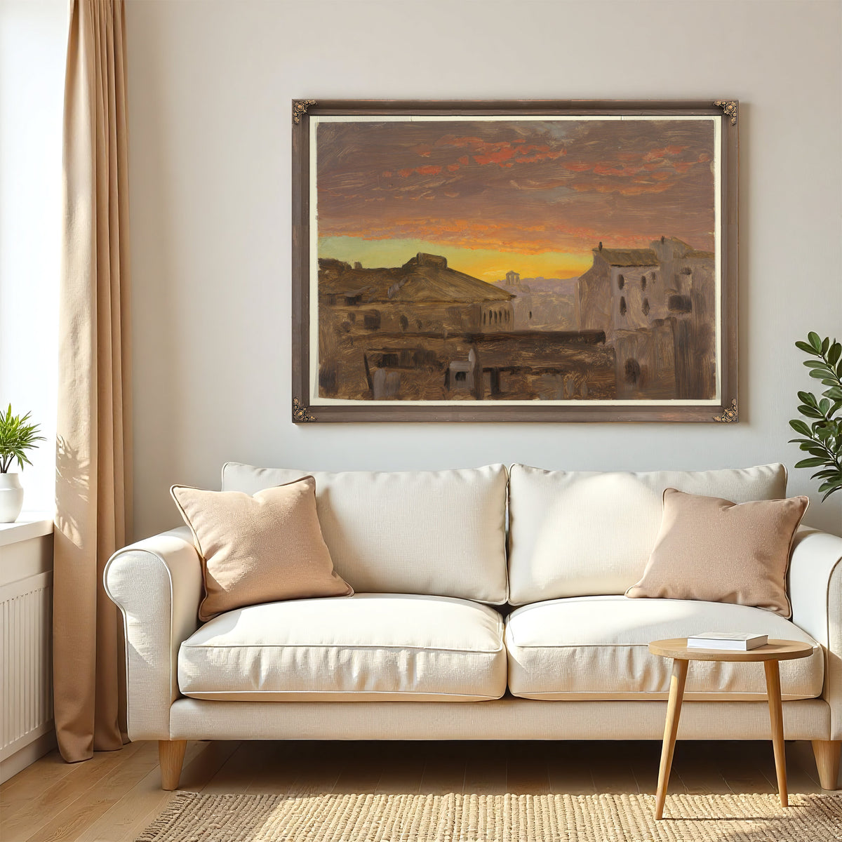 Original Files Rome Rooftops Sunset By Frederic Edwin Church