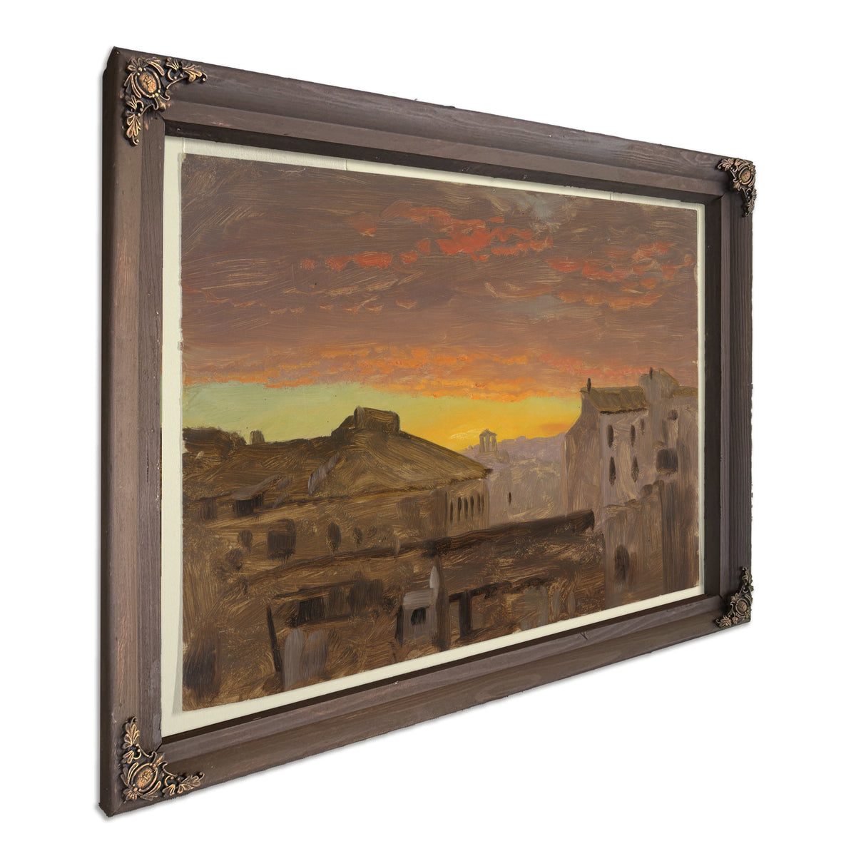 Original Files Rome Rooftops Sunset By Frederic Edwin Church