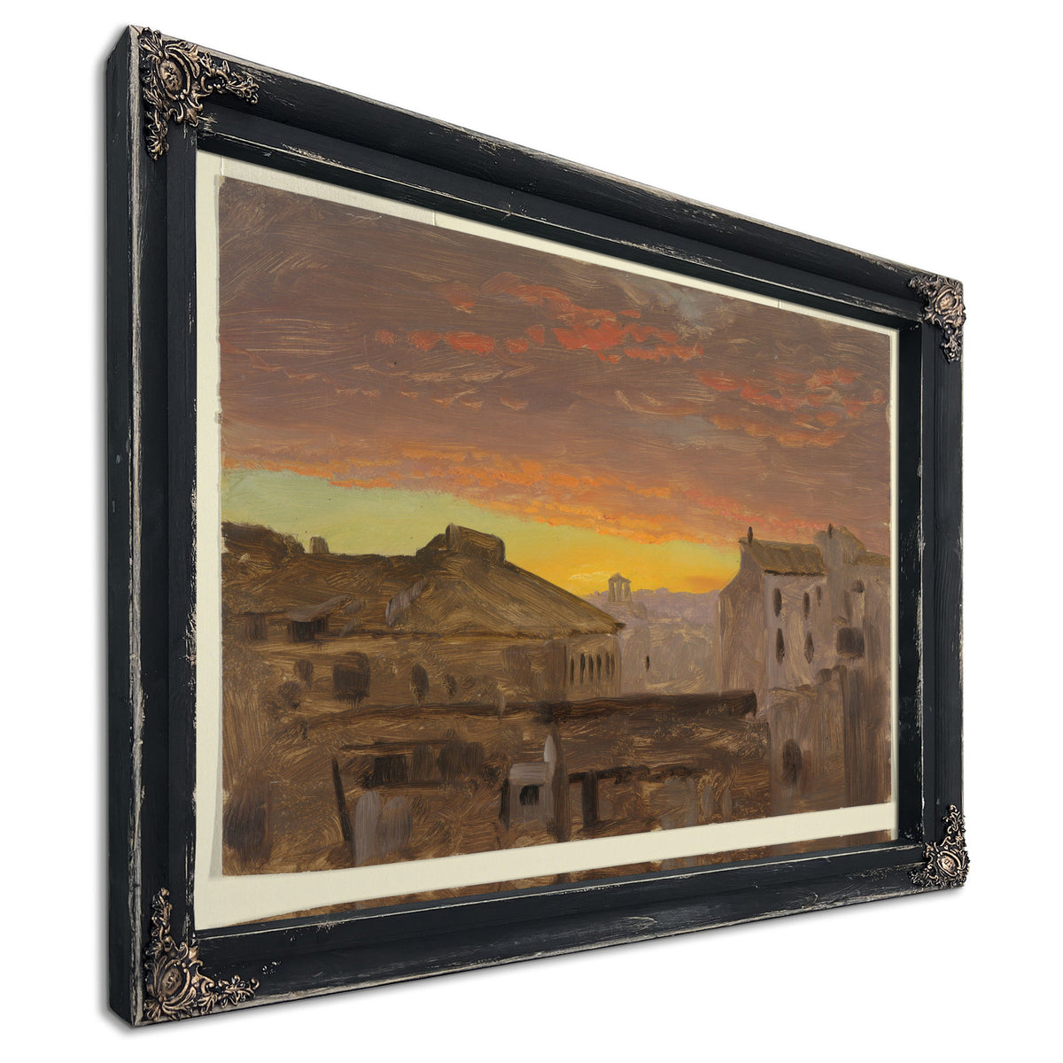 Original Files Rome Rooftops Sunset By Frederic Edwin Church