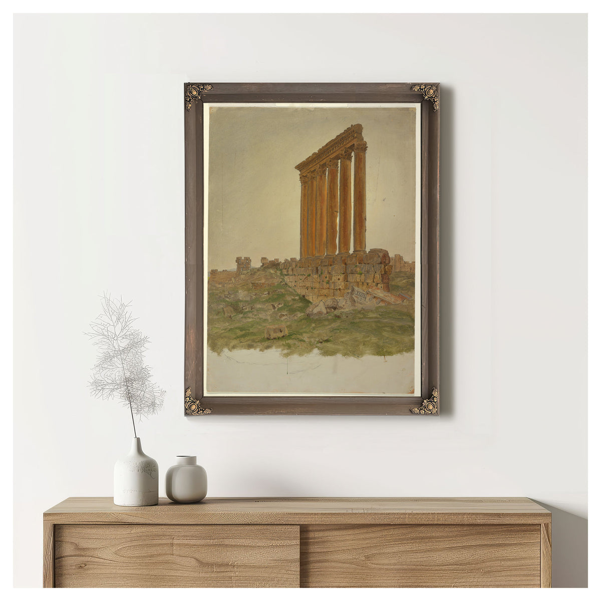 Original Files Ruins the Temple Zeus By Frederic Edwin Church