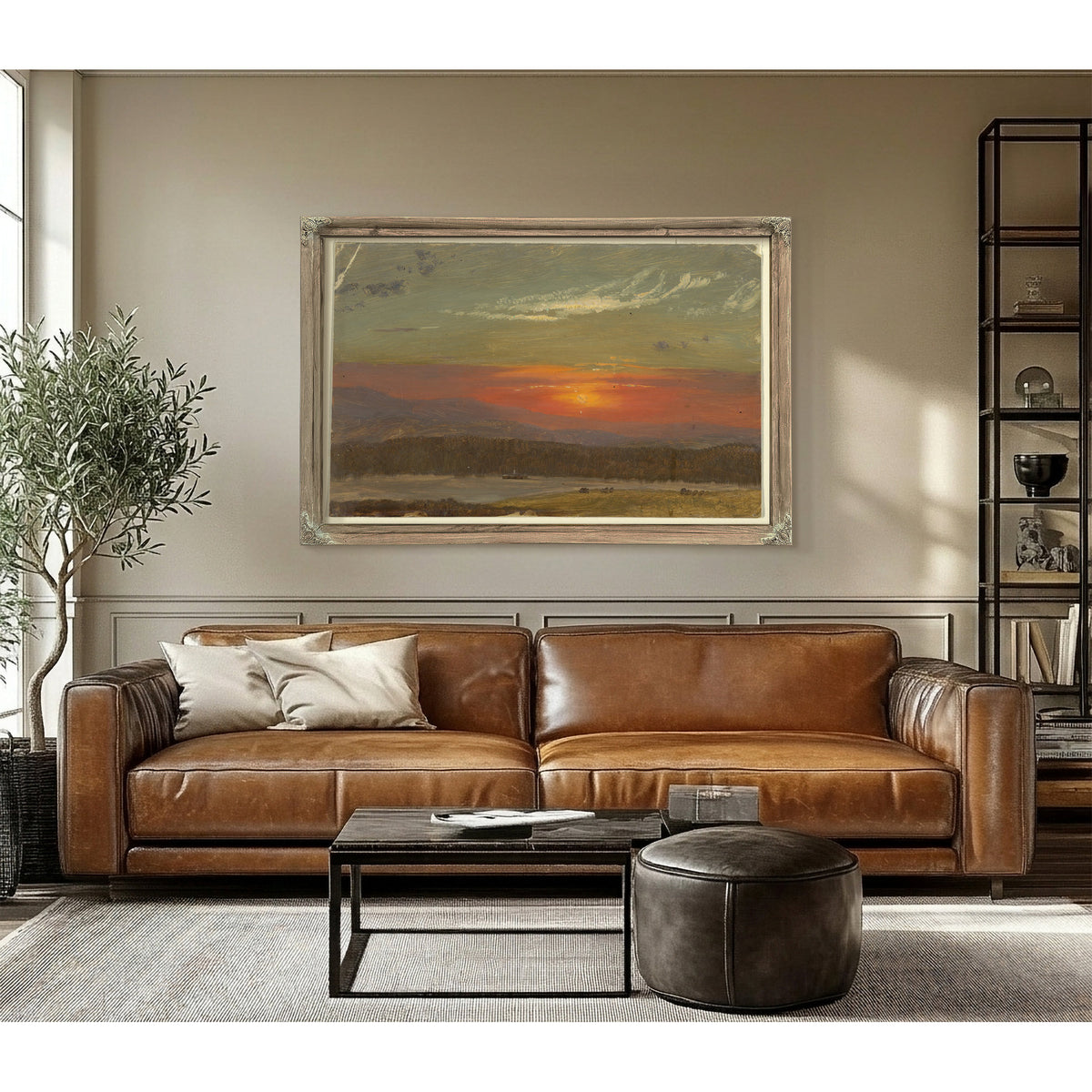 Original Files Sunset Over Catskills By Frederic Edwin Church