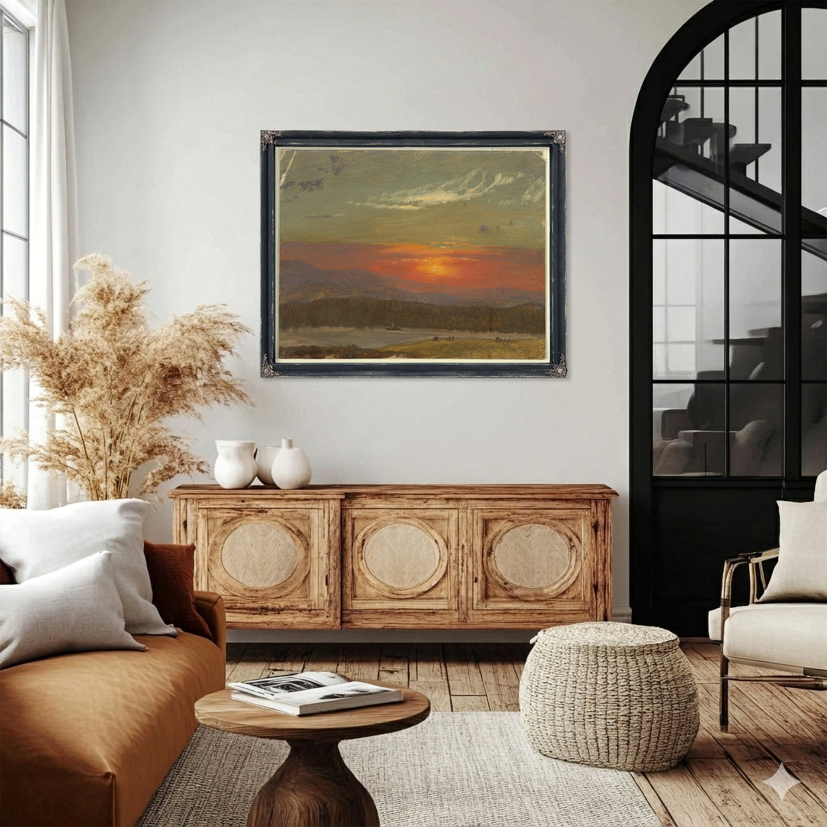 Original Files Sunset Over Catskills By Frederic Edwin Church