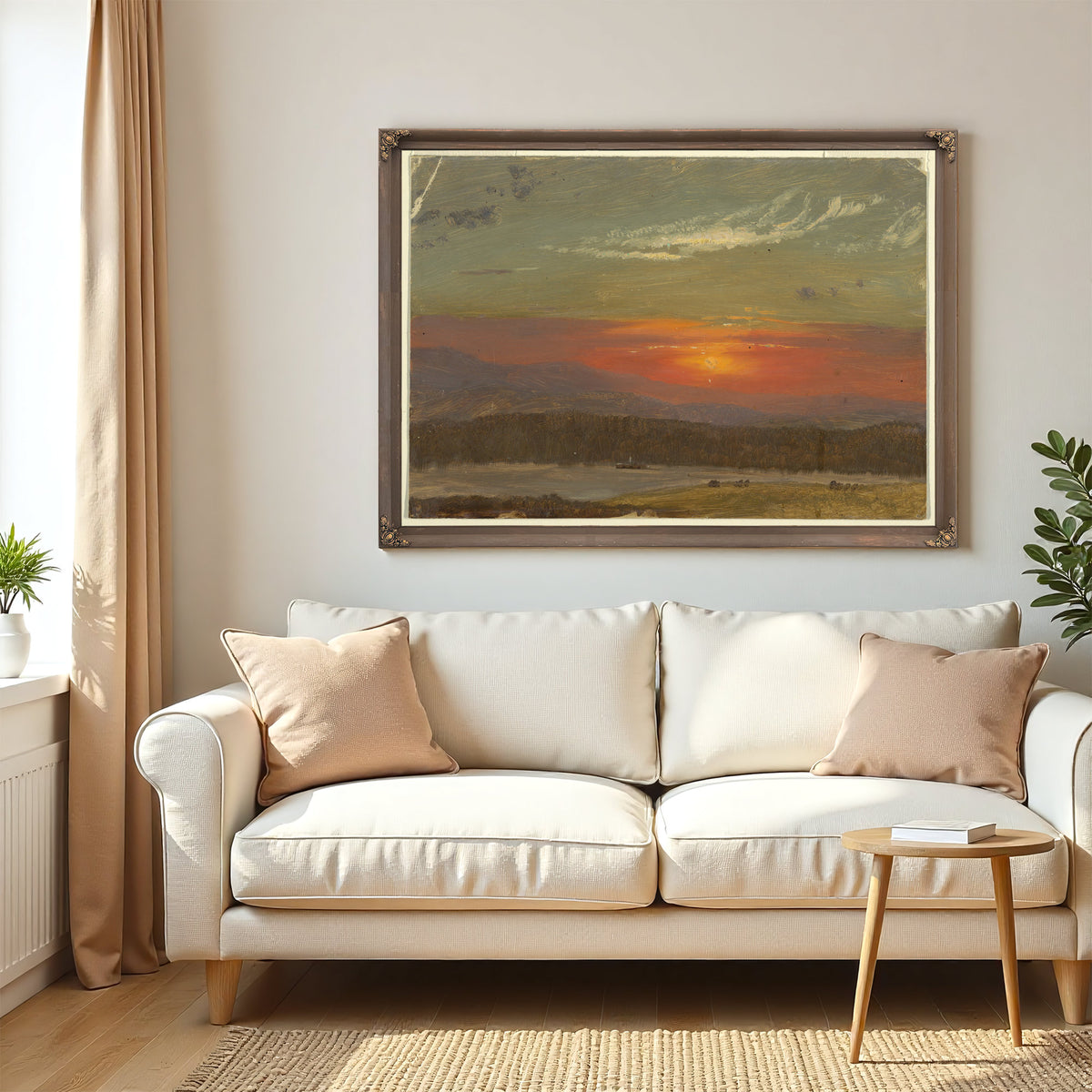 Original Files Sunset Over Catskills By Frederic Edwin Church