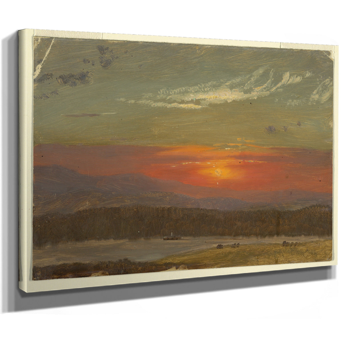 Original Files Sunset Over Catskills By Frederic Edwin Church