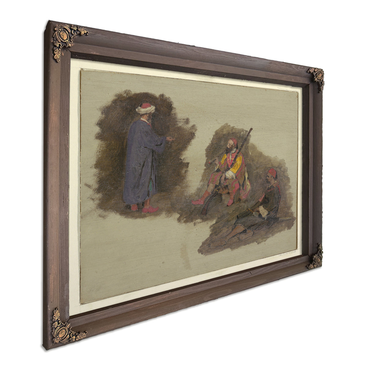 Original Files Three Bedouins 1868co69 By Frederic Edwin Church