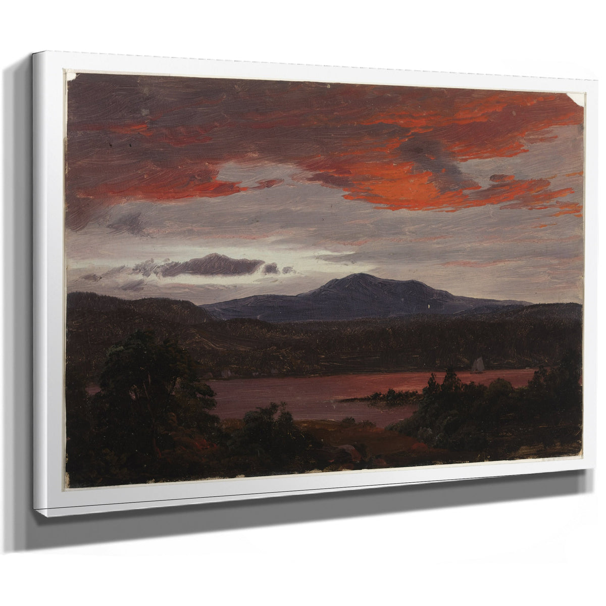 Original Files Turner Pond Pomola Peak By Frederic Edwin Church