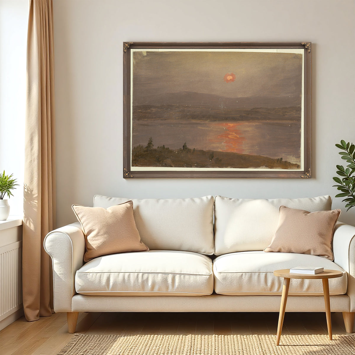 Original Files View Across Hudson By Frederic Edwin Church