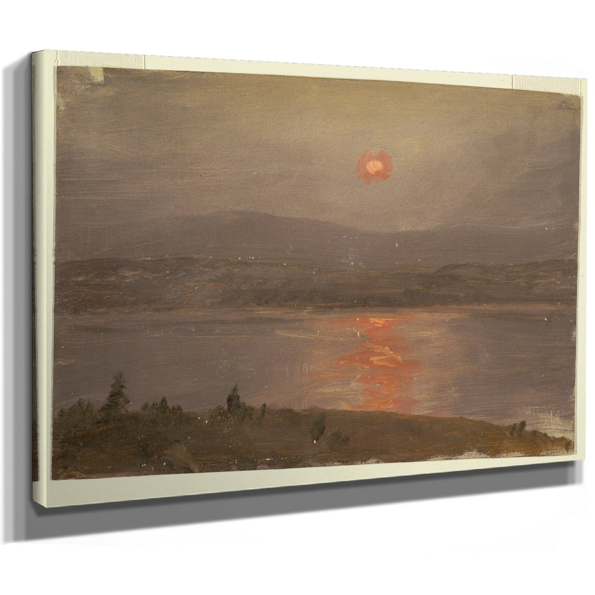 Original Files View Across Hudson By Frederic Edwin Church