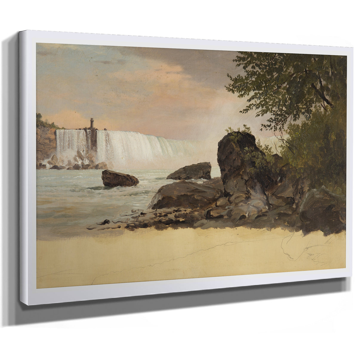 Original Files View the Canadian Falls By Frederic Edwin Church