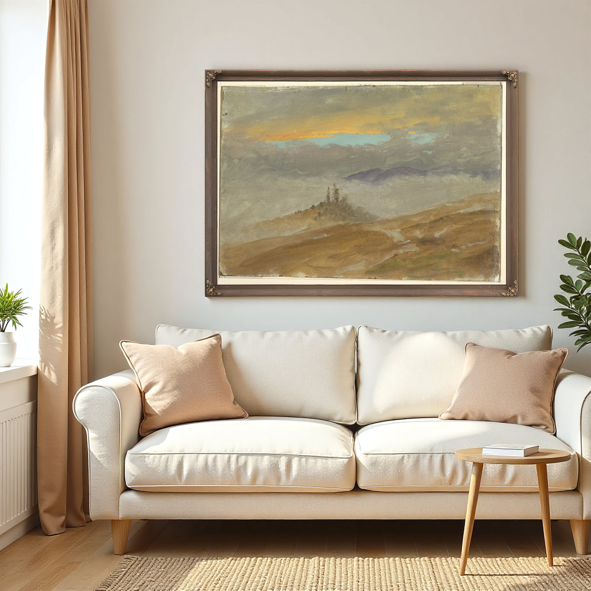 Original Files Winter Landscape View By Frederic Edwin Church