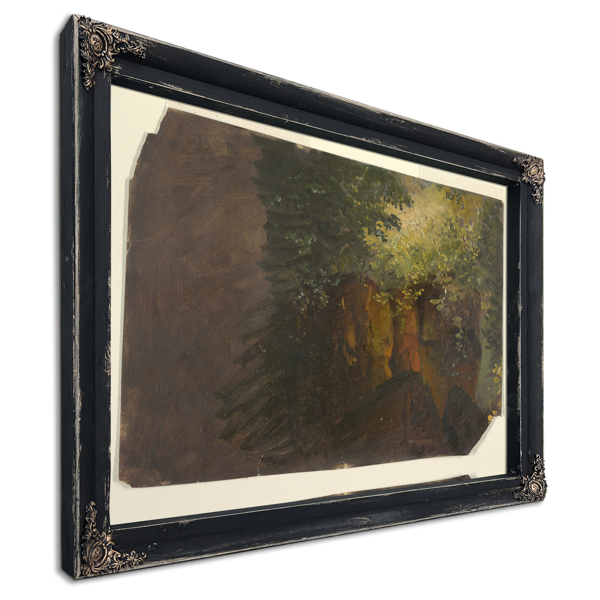 Original Files Woodland Scene Rocks By Frederic Edwin Church