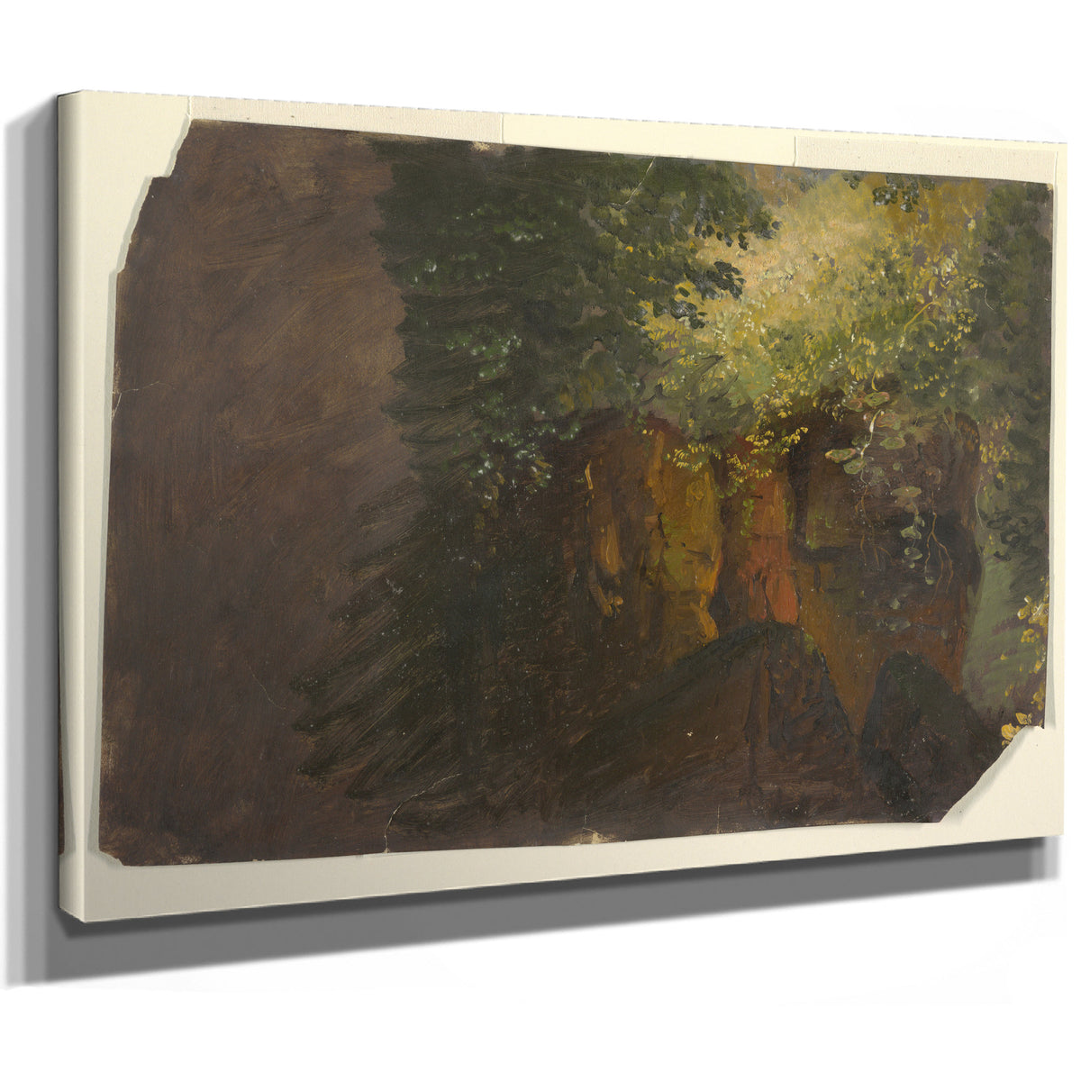 Original Files Woodland Scene Rocks By Frederic Edwin Church