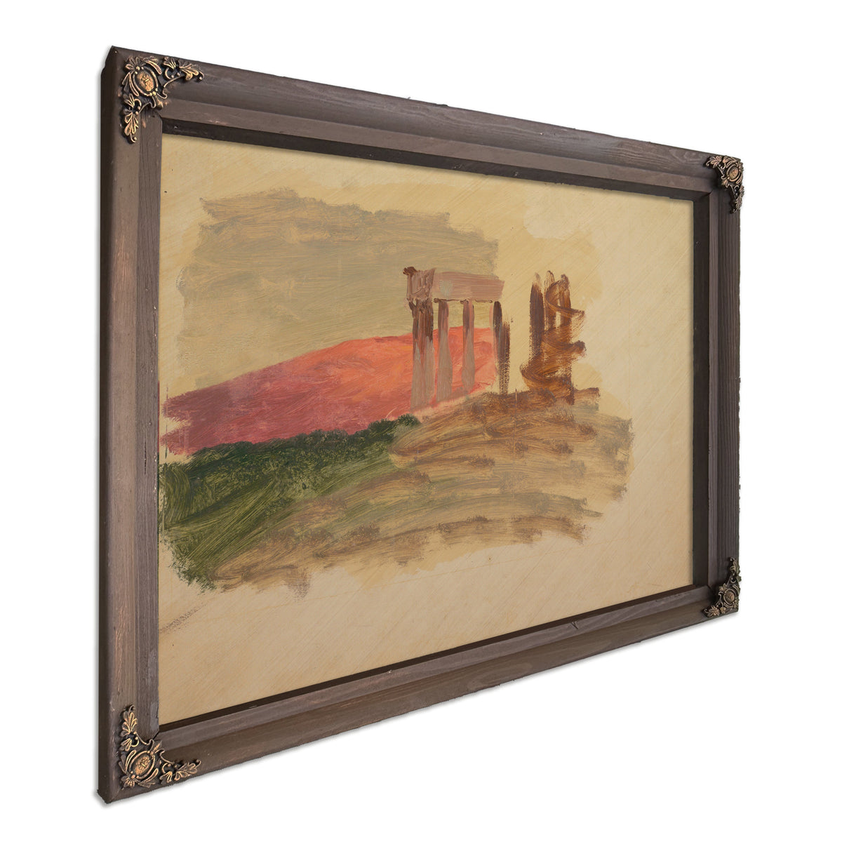 Rapid Sketch the Temple Corinth 1869 By Frederic Edwin Church