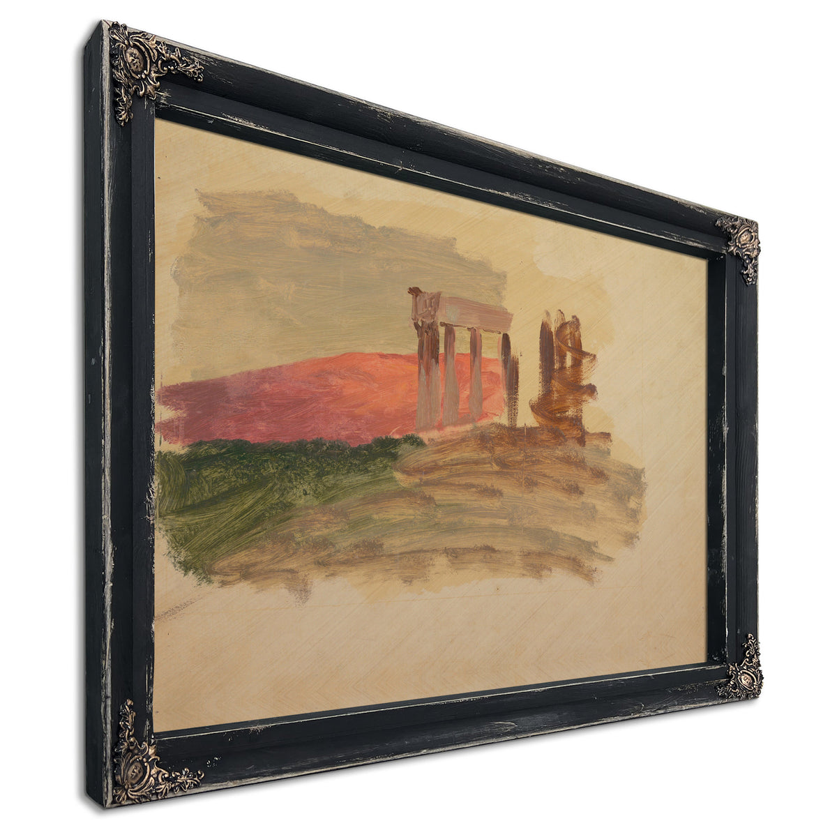 Rapid Sketch the Temple Corinth 1869 By Frederic Edwin Church