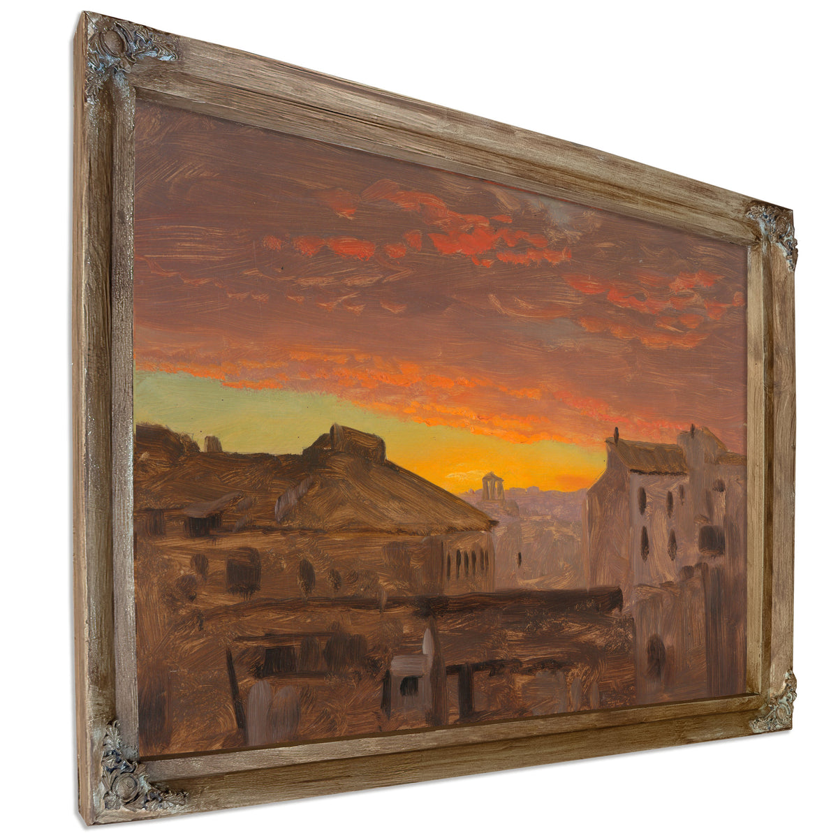 Rome Rooftops Sunset 186869 By Frederic Edwin Church