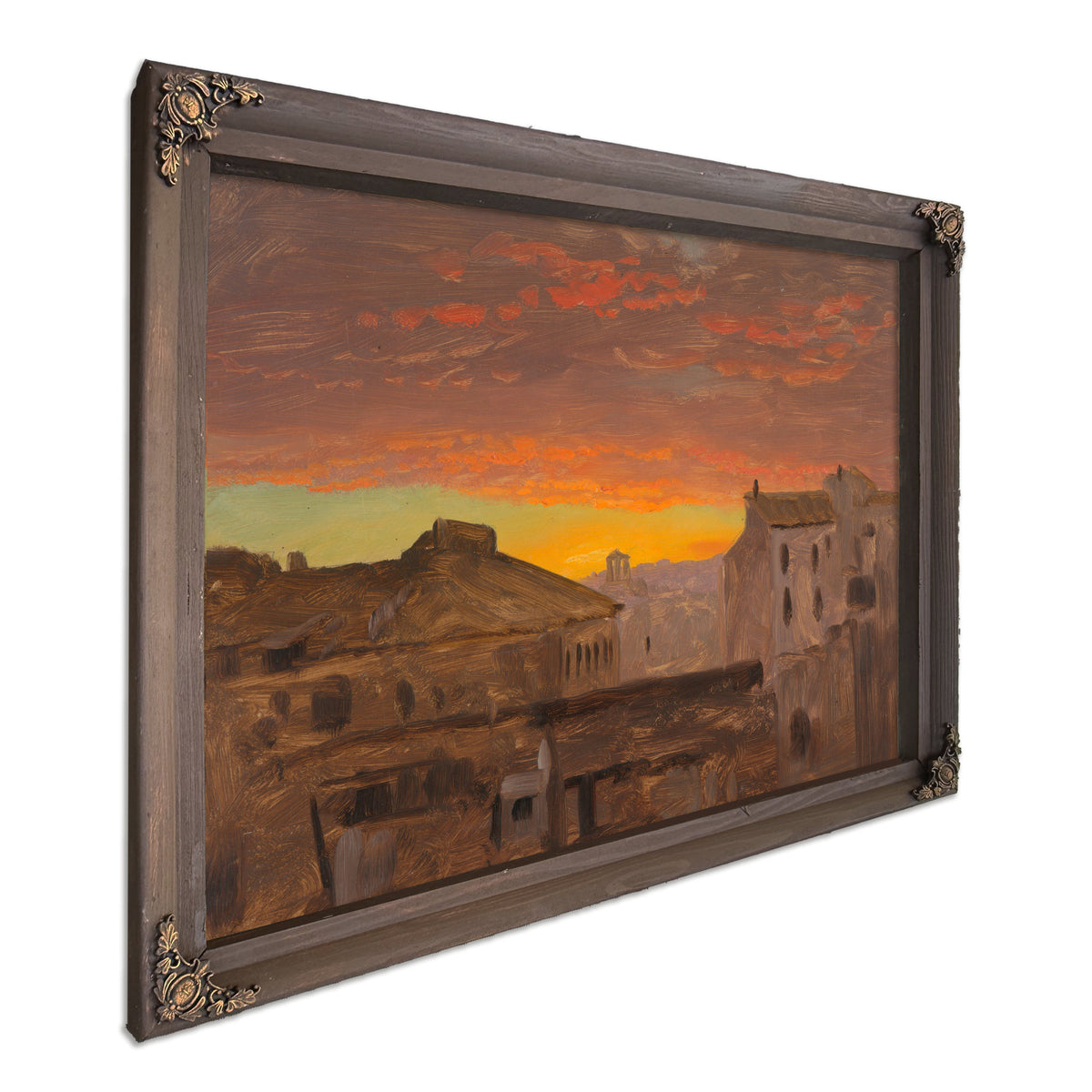 Rome Rooftops Sunset 186869 By Frederic Edwin Church