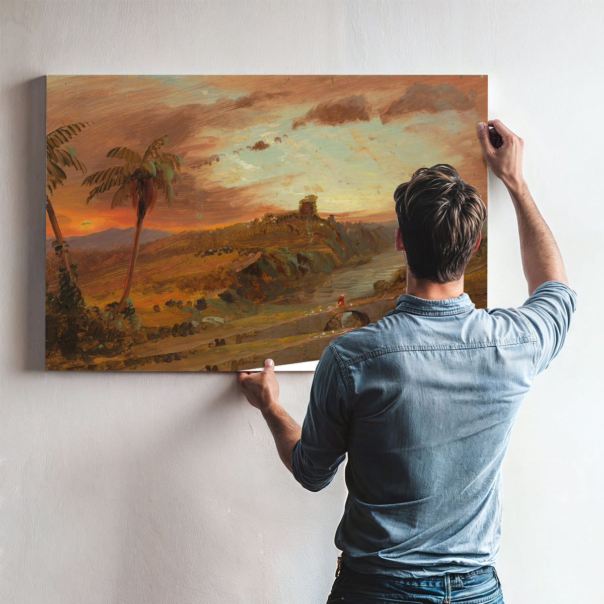 Study Imaginary S American Landscape By Frederic Edwin Church