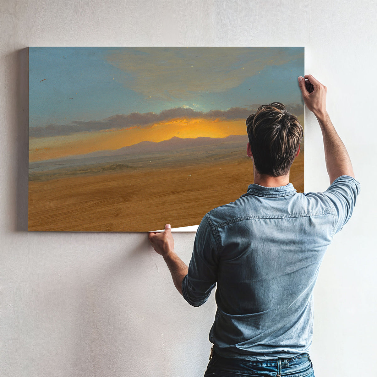 Sunset 186566 02 By Frederic Edwin Church