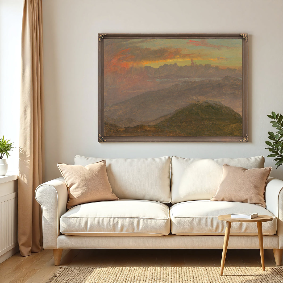 Sunset Mountains 1865 By Frederic Edwin Church