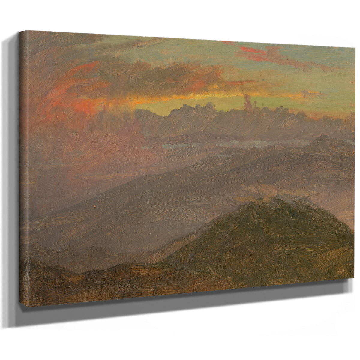 Sunset Mountains 1865 By Frederic Edwin Church