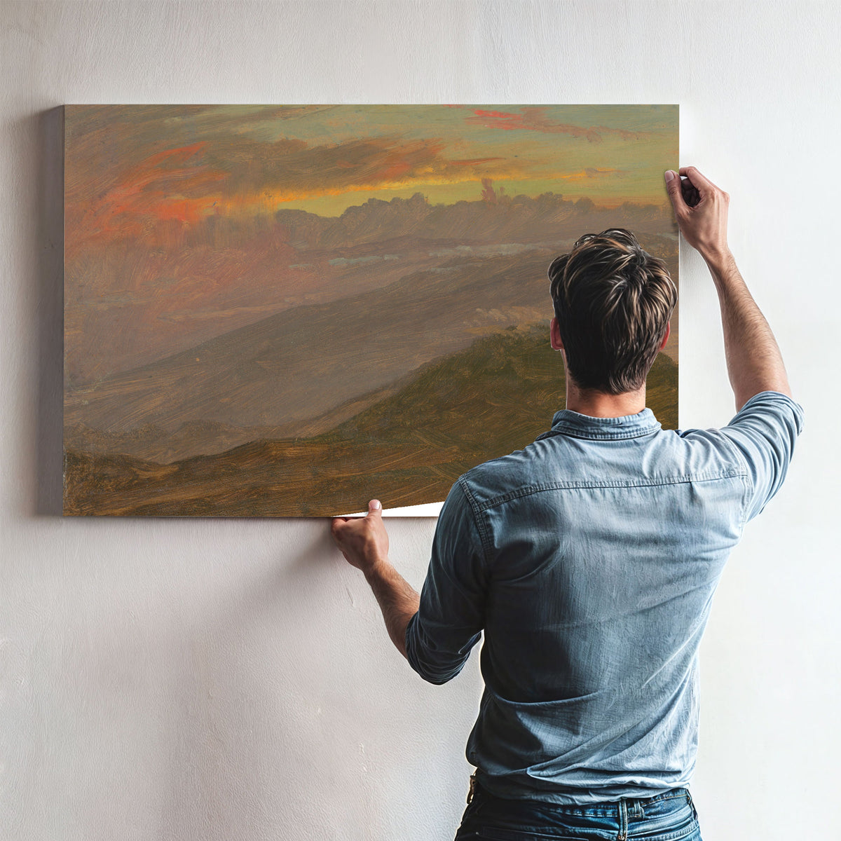 Sunset Mountains 1865 By Frederic Edwin Church