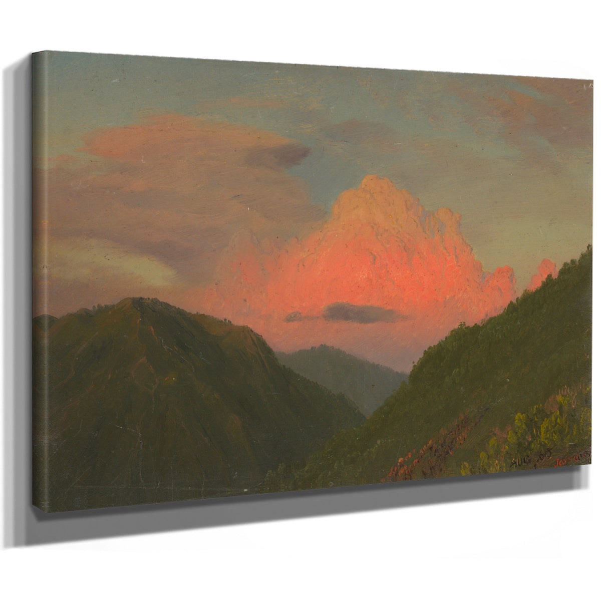 Sunset Over Hilltops Jamaica West By Frederic Edwin Church