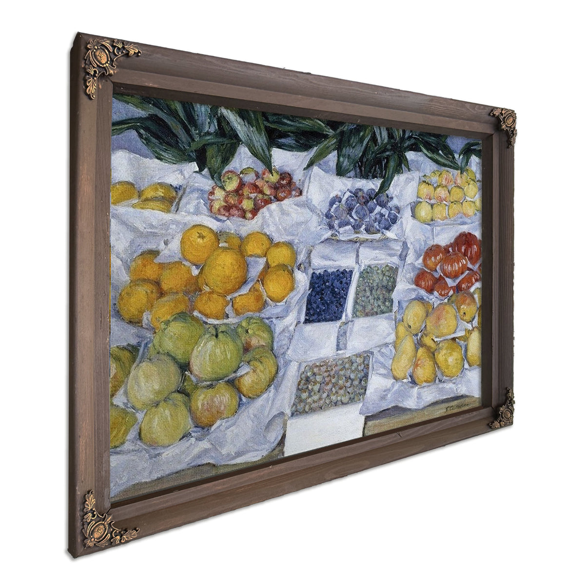 Fruit Displayed On A Stand By Gustave Caillebotte